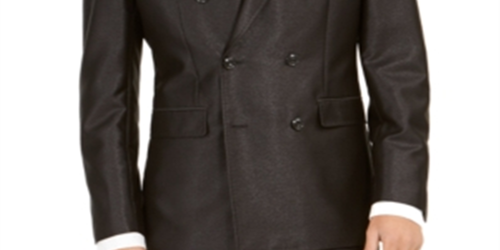 Tallia Men's  Single Breasted Jacket Black Size 40S