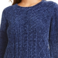 Karen Scott Women's Cable Knit Chenille Sweater Blue Size X-Small
