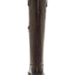 INC International Concepts Women's Fawne Wide Calf Riding Leather Shoes Brown Size 7.5M