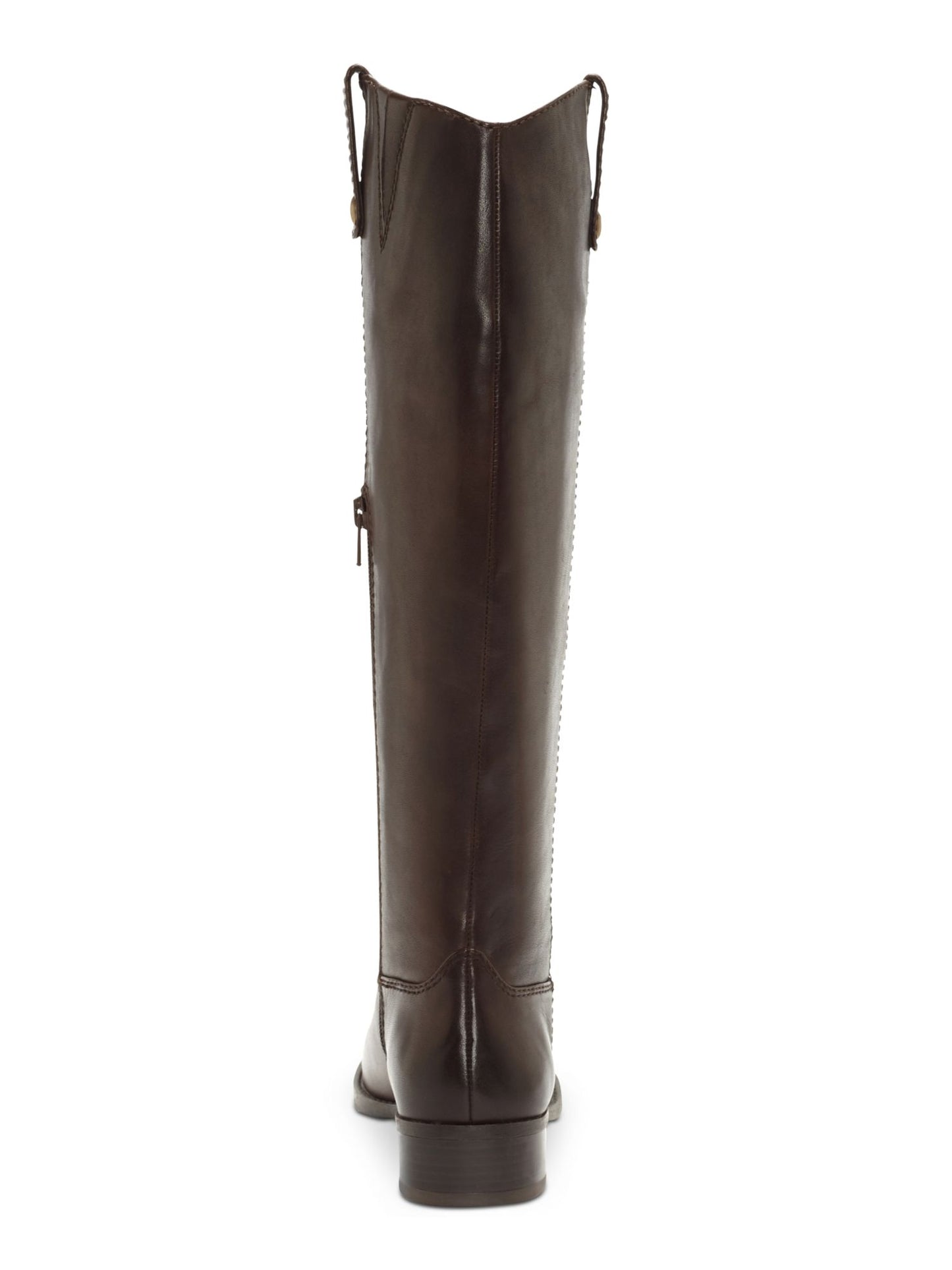 INC International Concepts Women's Fawne Wide Calf Riding Leather Shoes Brown Size 7.5M