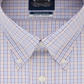 Eagle Mens Dress Shirt Classic Blue Slim Fit Plaid Purple Size 17