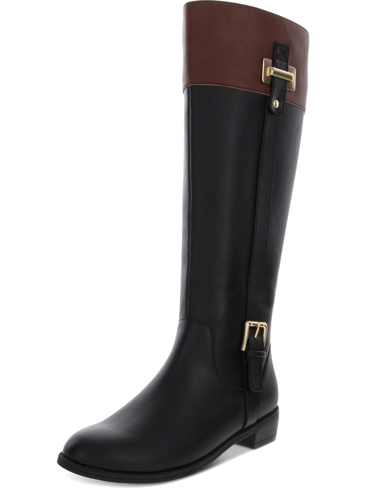 Karen Scott Women's Deliee2 Wide Calf Riding Boots Black Size 8.5M