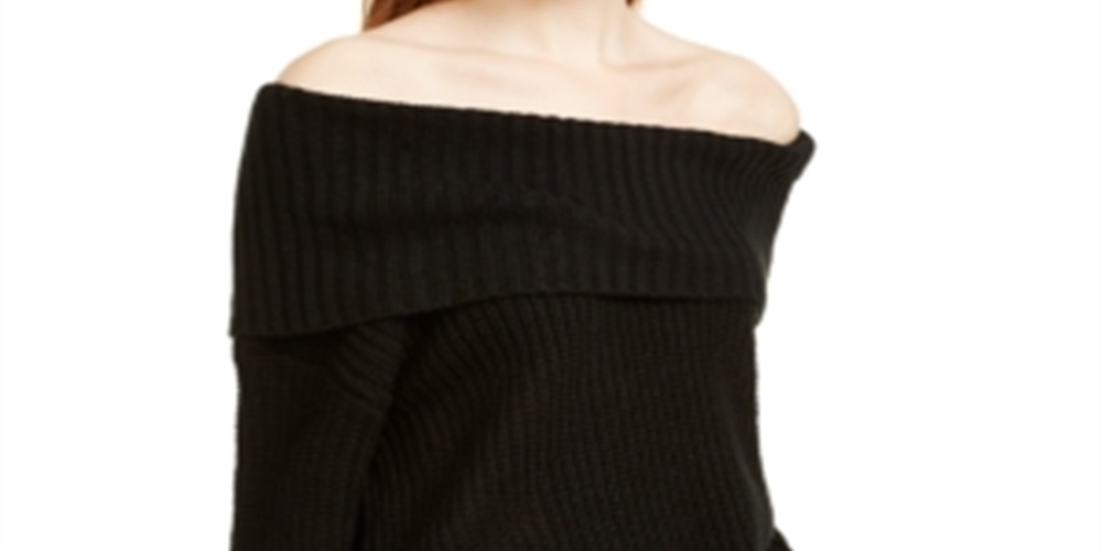 American Rag Junior's Cowlneck Sweater Black Size X-Large
