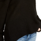 American Rag Junior's Cowlneck Sweater Black Size X-Large