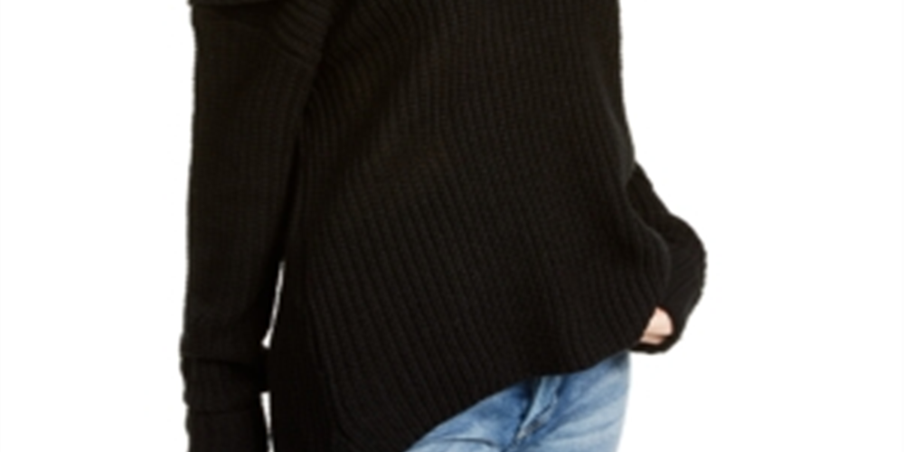 American Rag Junior's Cowlneck Sweater Black Size X-Large