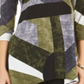 Alfani Women's Textured Colorblock Printed Swing Top Green Size Small