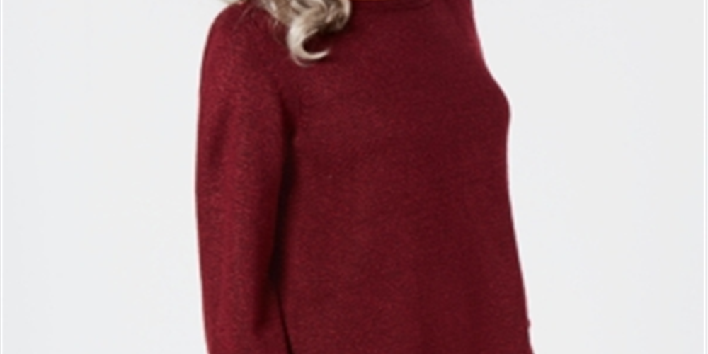 Karen Scott Marled Boat-Neck Sweater Red Size S