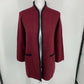 Alfani Women's Eyelash Trim Cardigan Red Size Small