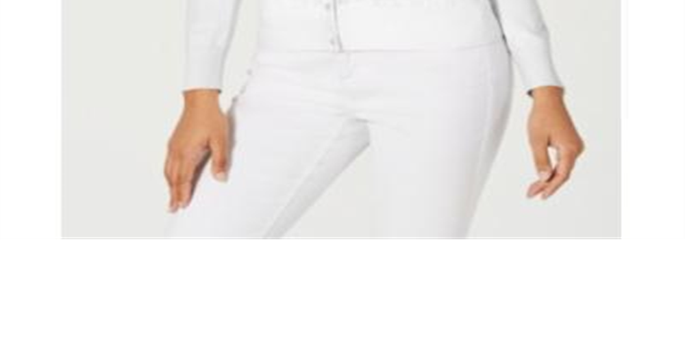 Charter Club Women's Pointelle Knit Cardigan White Size XL