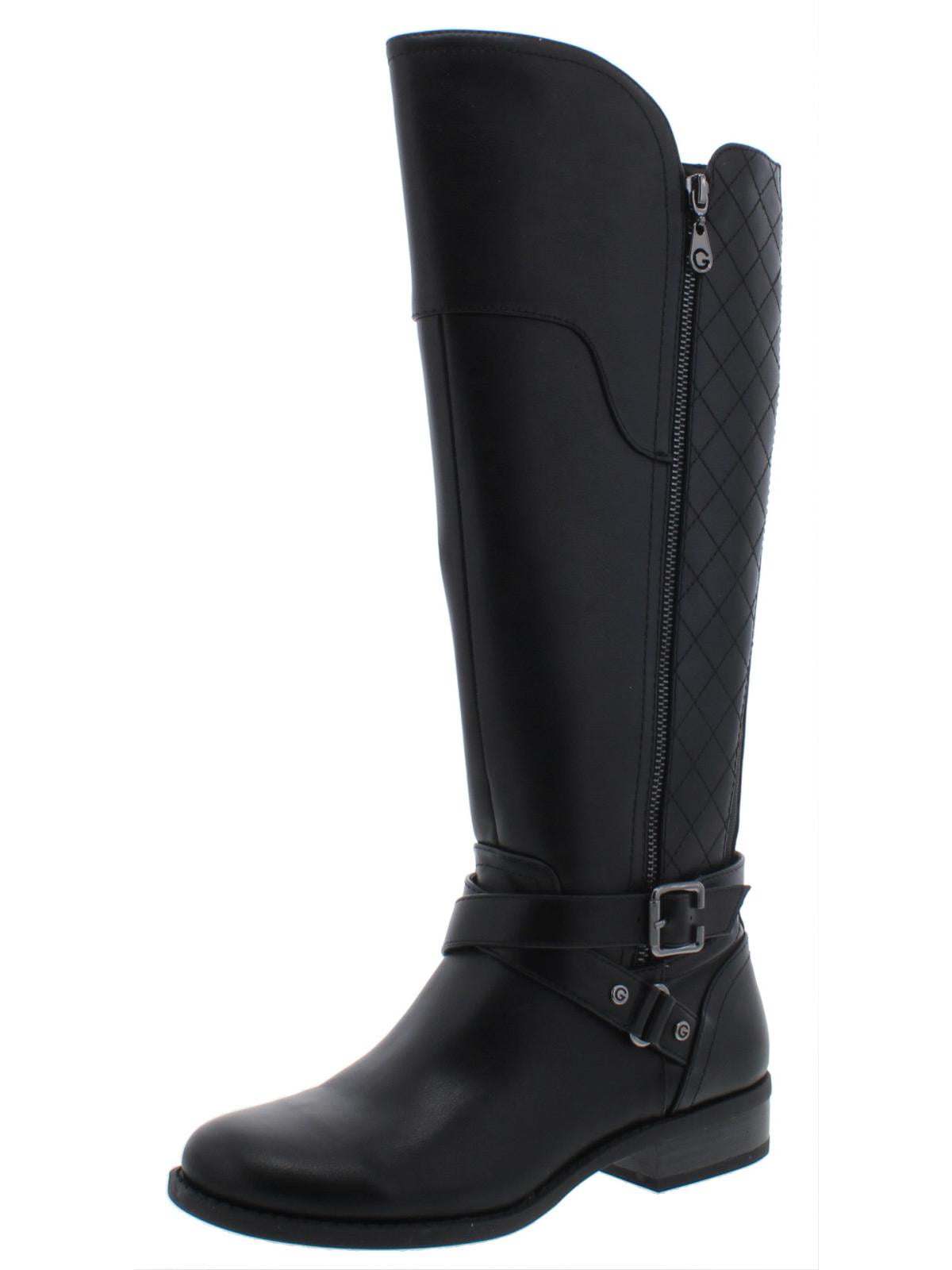 G by Guess Women's Haydin Faux Leather Riding Boots Black  Size 5.5 M