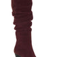 INC Womens Gerii Suede Pointed Toe Knee-High Boots Red Size 7 M