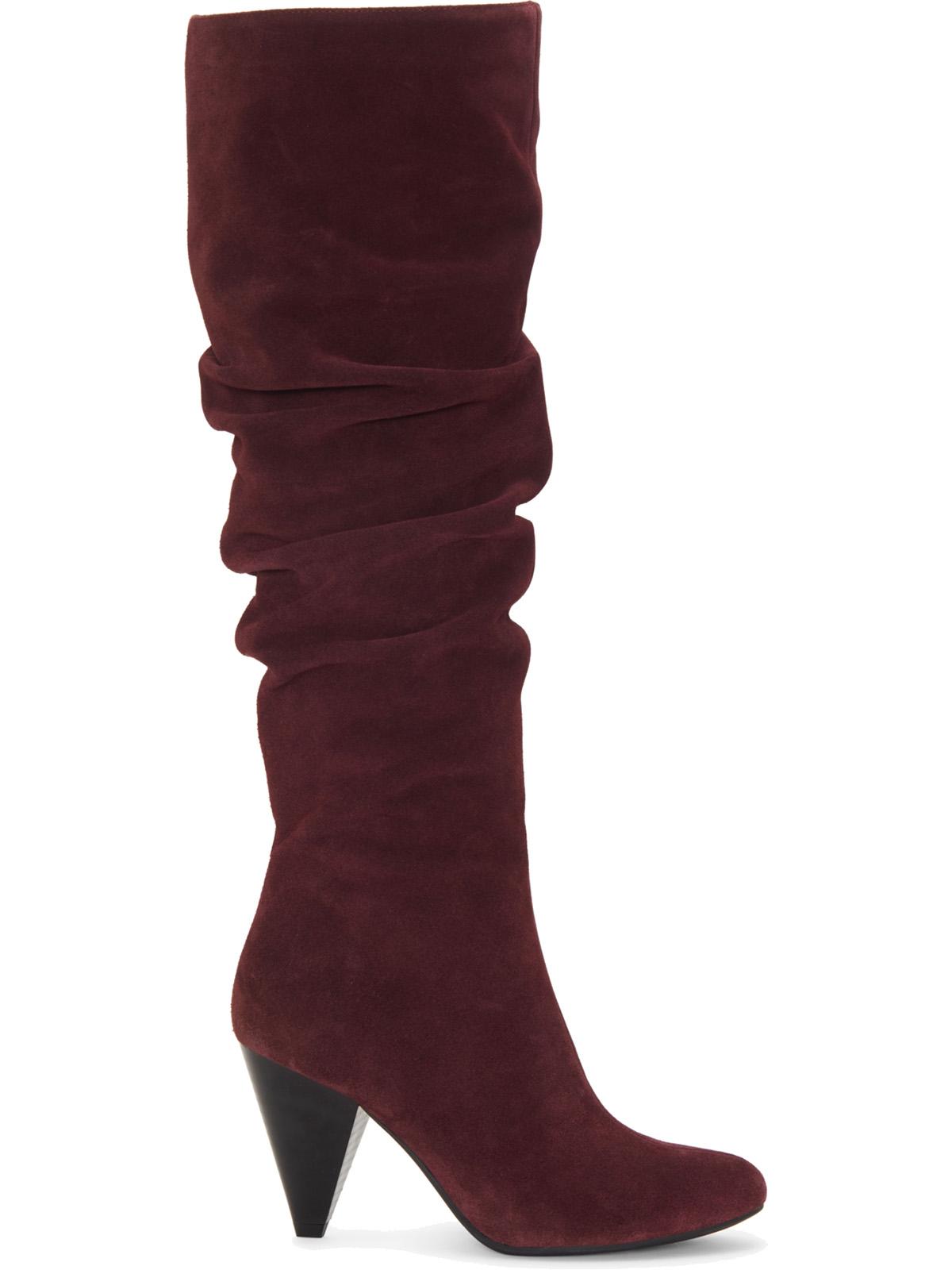 INC Womens Gerii Suede Pointed Toe Knee-High Boots Red Size 7 M