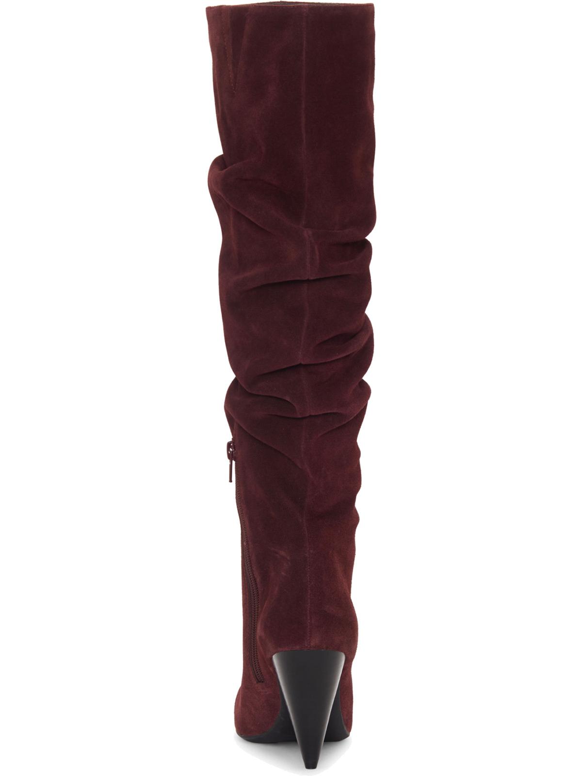 INC Womens Gerii Suede Pointed Toe Knee-High Boots Red Size 7 M