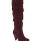 INC Womens Gerii Suede Pointed Toe Knee-High Boots Red Size 7 M