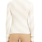 Theory Women's Silk Ribbed Crewneck Sweater White Size Large