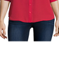 A. Byer Women's Tab-Sleeve Button Down Shirt, Crimson, Size M