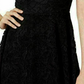 Material Girl Women's Juniors Lace Illusion Cocktail Dress Black Size Large