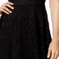 Material Girl Women's Juniors Lace Illusion Cocktail Dress Black Size Large