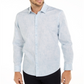 Alfani Men's Classic-Fit Abstract Plaid Shirt Faded Blue Size 3XL