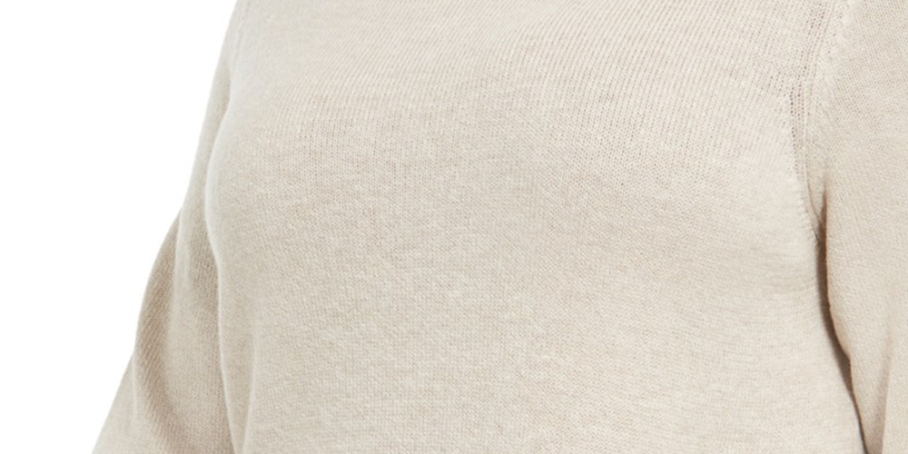 Style Co. Womens Ruffle-Hem Pullover Sweater Style Brown Size 1X