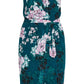 City Chic Trendy Women's Plus Size Floral-Print Faux-Wrap Dress Green Size S P
