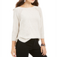 Style & Co Women's   3/4 Sleeve Boat Neck T-Shirt Top Beige Size 2XL