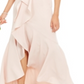 Adrianna Papell Women's V Neck Full Length Hi Lo Formal Dress Pink Size 6