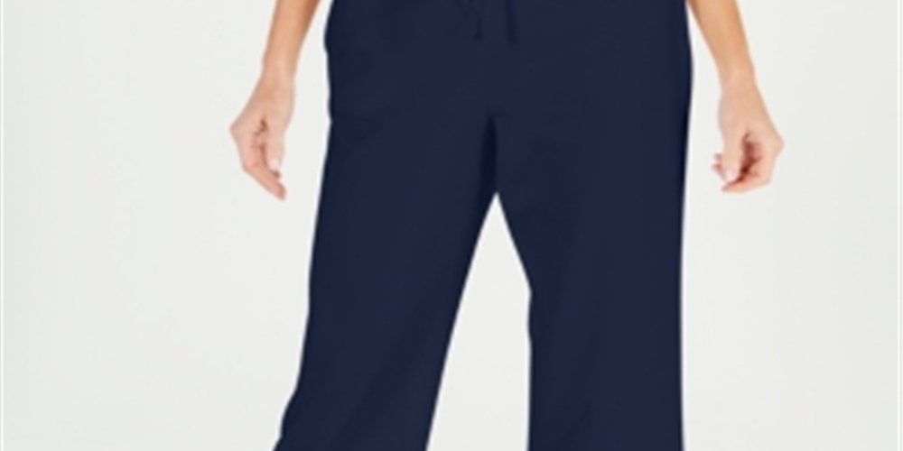 Karen Scott Knit Drawstring Capri Pants - Intrepid Blue Size S