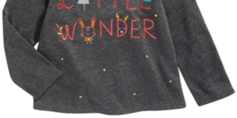 First Impressions Baby Girl's Little Wonder T-Shirt Gray Size 12MOS