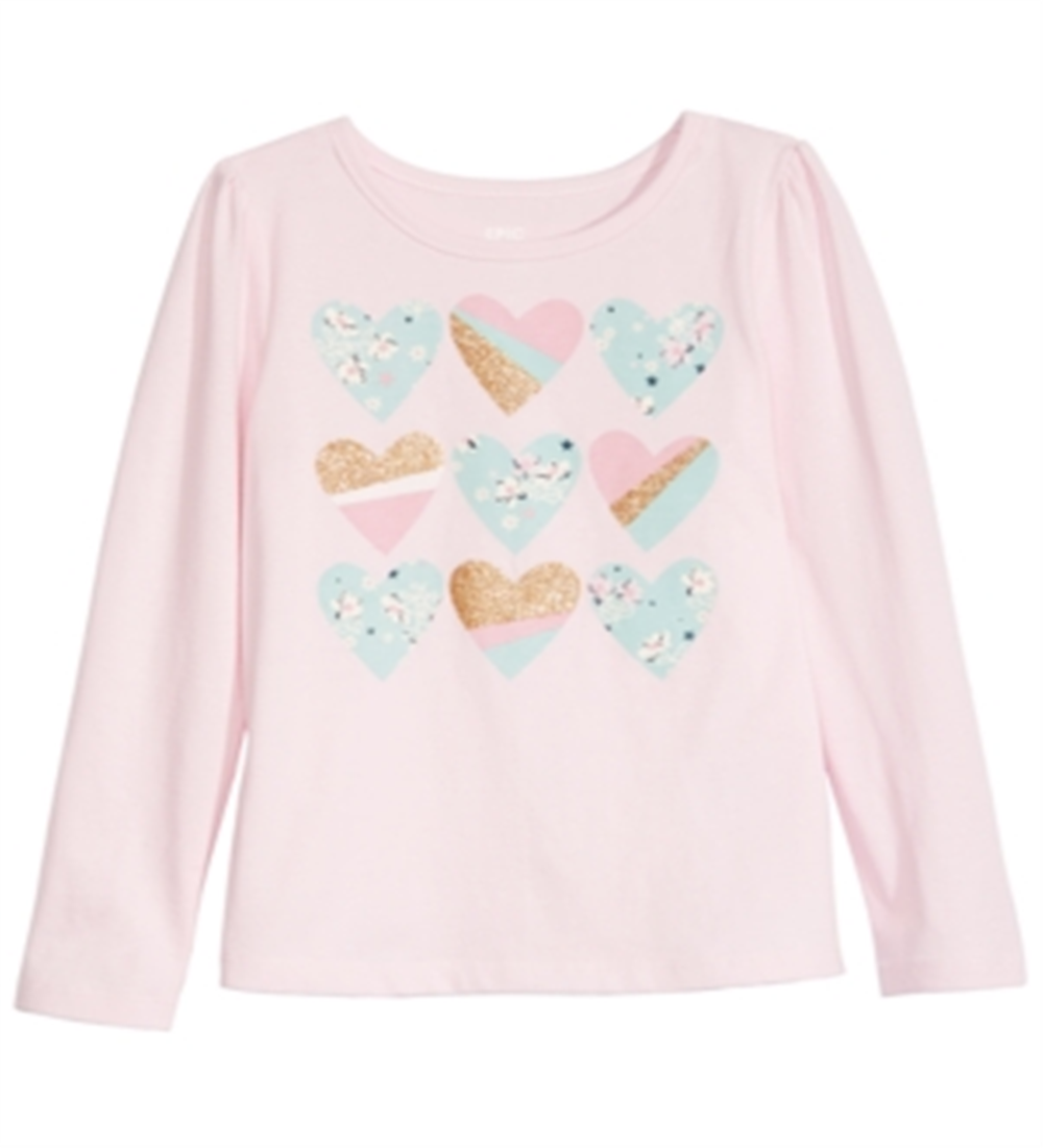 Epic Threads Little Girl's Heart Pattern T-Shirt Pink Size 6X