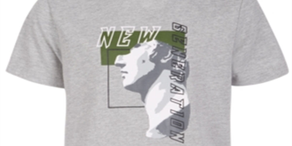 Ideology Big Boy's Graphic Print T-Shirt Gray Size Medium