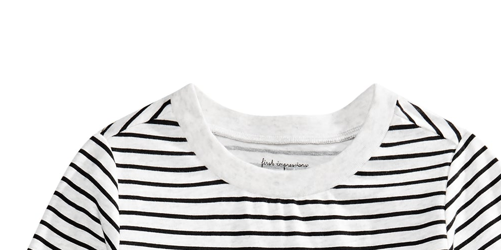 First Impressions Infant Girl's Striped Dog Print T-shirt Brown Size 3-6MOS