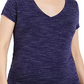 Motherhood Maternity Ruched T-Shirt - Navy Spacedye Size XS