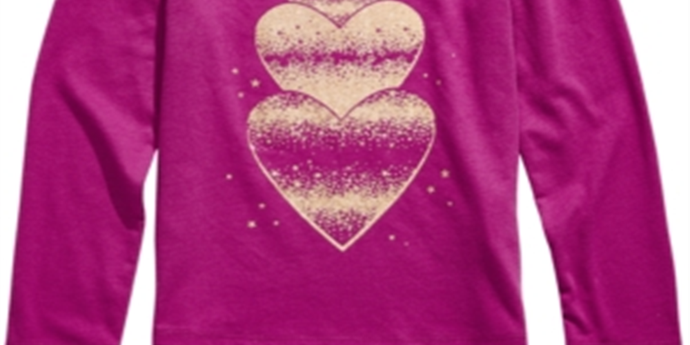 Epic Threads Toddler Girl's Glitter Hearts T-Shirt Pink Size 4T