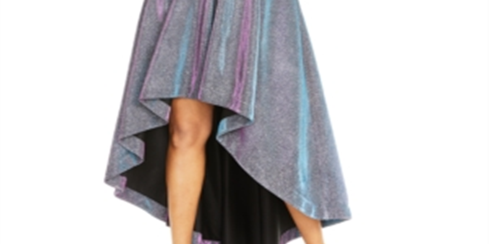 Speechless Trendy Plus Size Iridescent Metallic High-Low Dress Red Size 18
