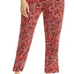 Aqua Women's Leopard Print Surplice Jumpsuit Red Size Small