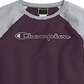Champion Women's Athletics Faux Fur Crew Logo Raisin T-Shirt Purple Size X-Large