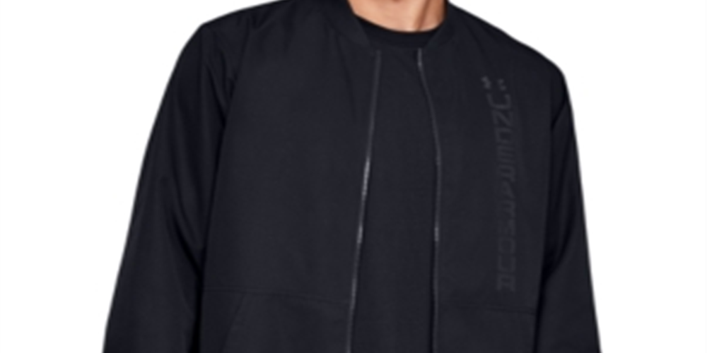 Under Armour Men's Activewear Bomber Lightweight Jacket Black Size Small