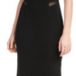Emerald Sundae Women's Sheer Sleeveless V Neck Full Length Evening Mermaid Dress Black Size Medium