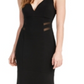Emerald Sundae Women's Sheer Sleeveless V Neck Full Length Evening Mermaid Dress Black Size Medium