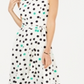 Jessica Howard Women's Polka Dot MIDI Dress White Size 12P