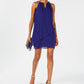 Jessica Howard Women's Chiffon Sleeveless Cocktail Dress Blue Size 4 P