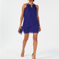 Jessica Howard Women's Chiffon Sleeveless Cocktail Dress Blue Size 4 P