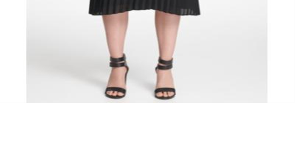 DKNY Women's Pleated a Line Skirt Black Size 10