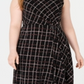Alfani Women's Printed Asymmetrical Dress Black Size 3X