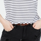Ultra Flirt Junior's Crisscross V Neck T-Shirt White Size L