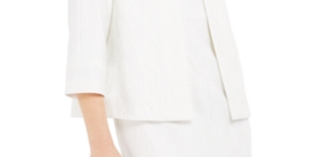 KasperWomen's Textured Wear to Work Jacket New White Size 6 Petite