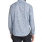 Tallia Men's Sequin Print Performance Button Down Shirt Gray Size Medium