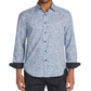 Tallia Men's Sequin Print Performance Button Down Shirt Gray Size Medium