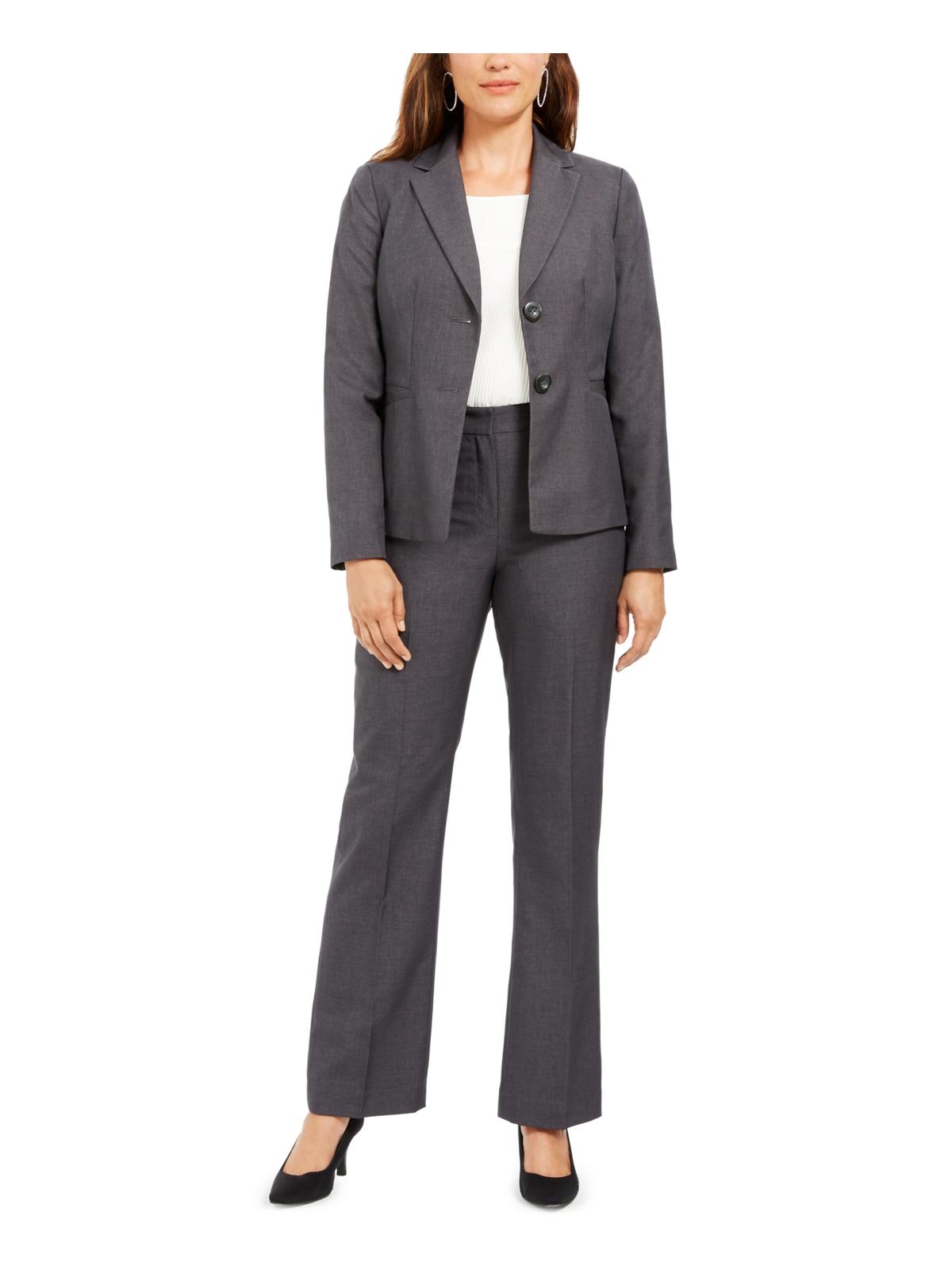 Le Suit Women's Business Career Pant Suit Gray Size 8